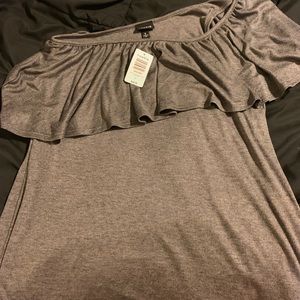 NWT - Torrid One shoulder ruffles top.